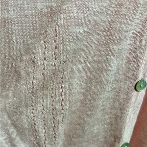 Willi smith lightweight pink cardigan with details, shell buttons, L, EUC‎
